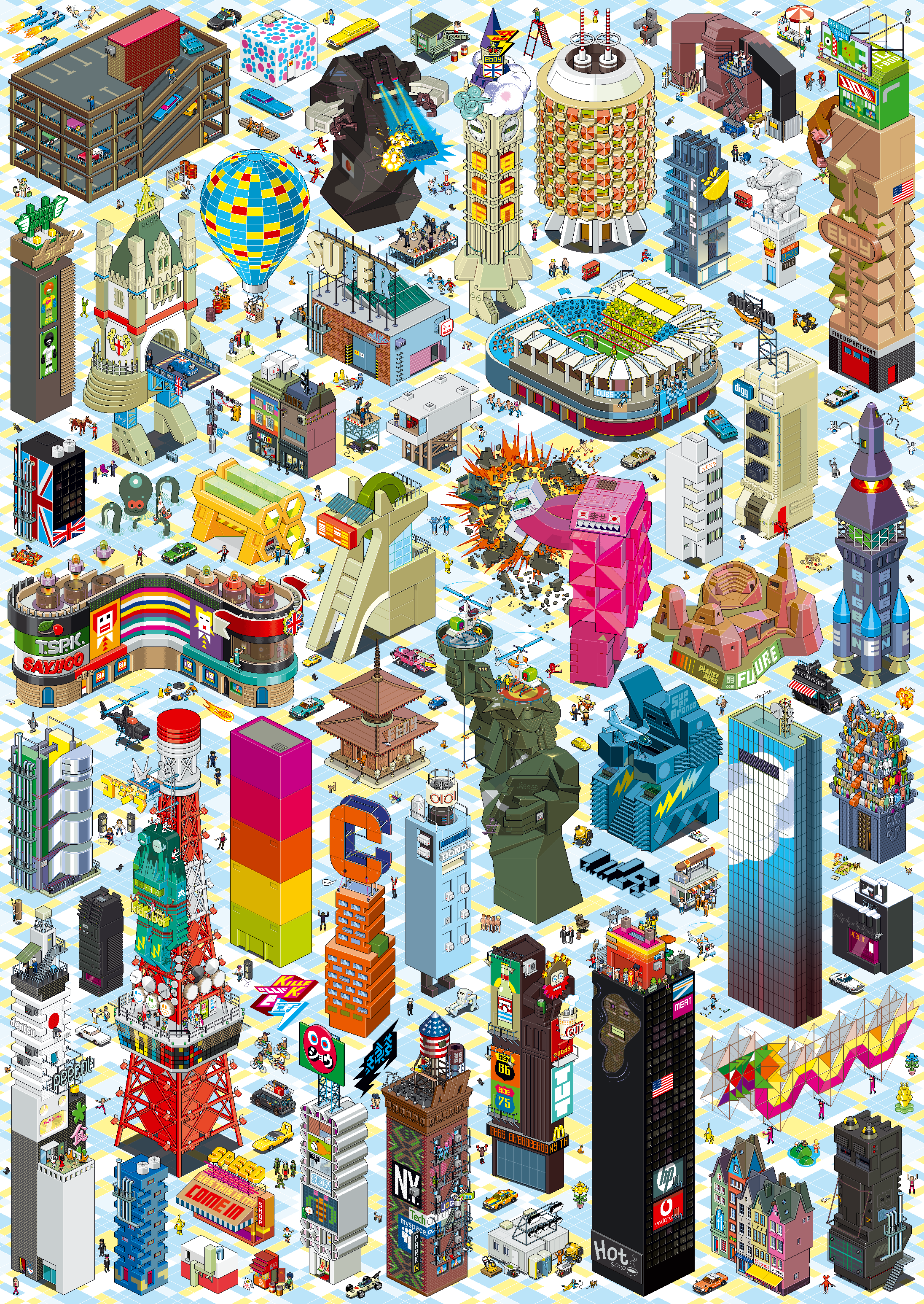 Amazing Pixel Art Posters by Eboy