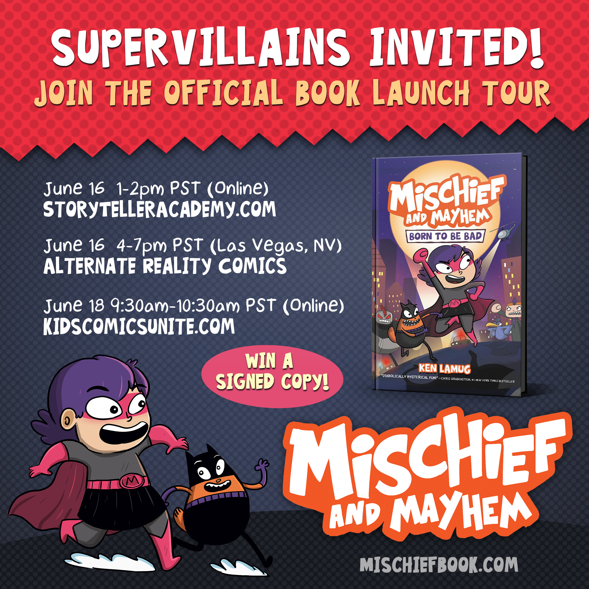 Supervillains invited! Book Tour
