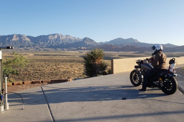 Ken cruising to the Red Rocks